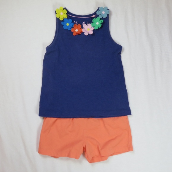 Mini Boden Other - Mini Boden Tea Collection 5 5T 6 Shirt Shorts Set